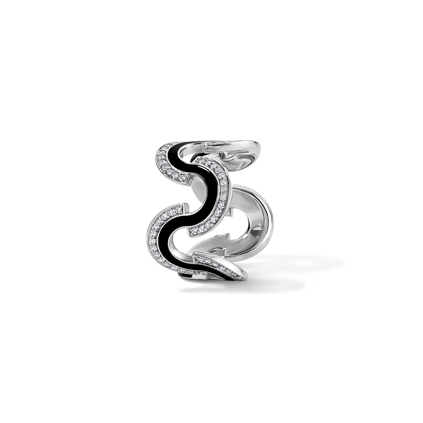 Wave Ring - White Gold
