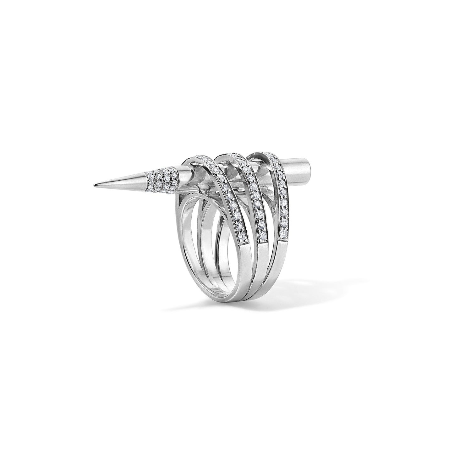 Pencil Ring - White Gold