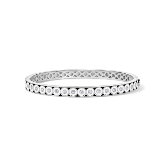 Saturn White Circle Bracelet - White Gold