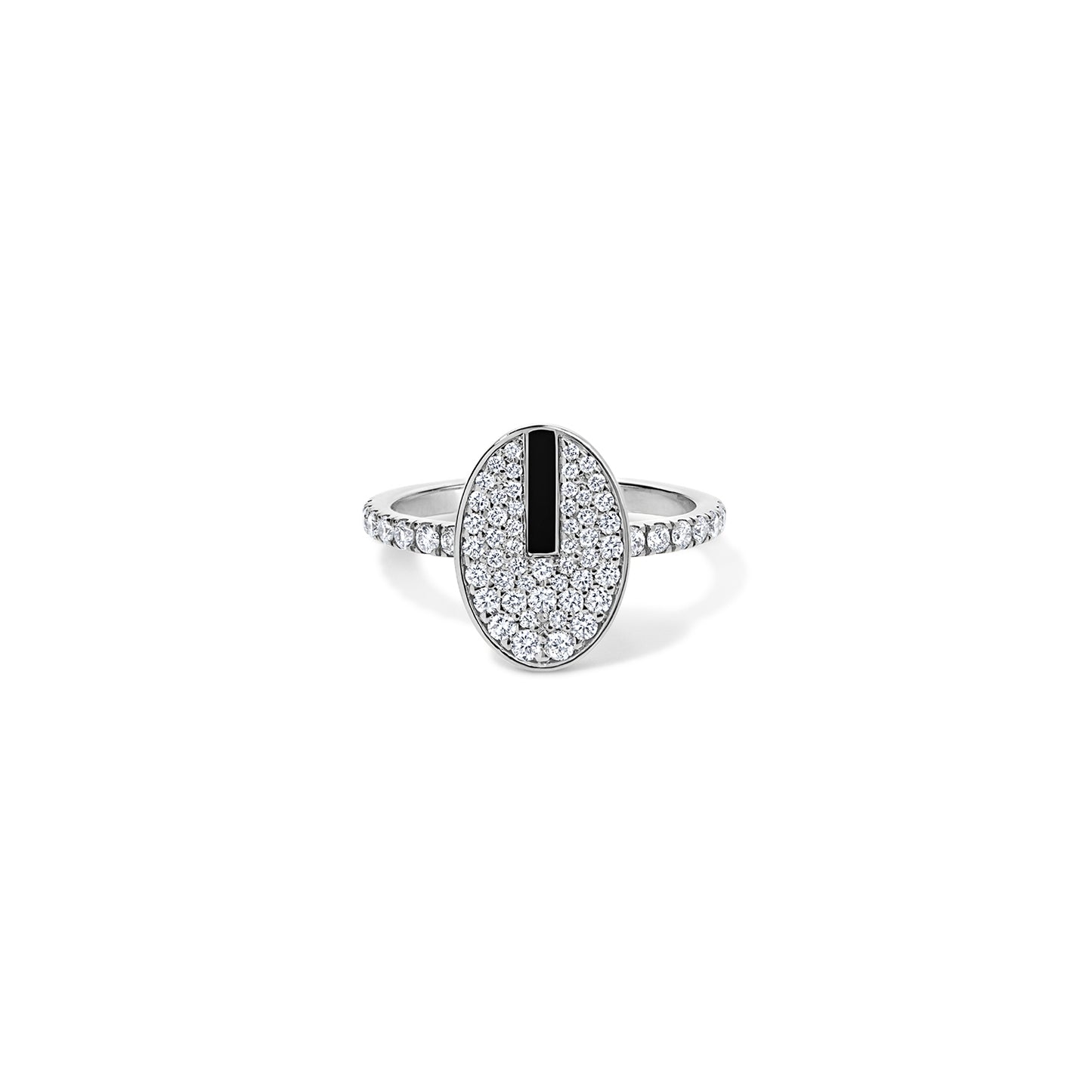 Line Pavé Ring - White Gold