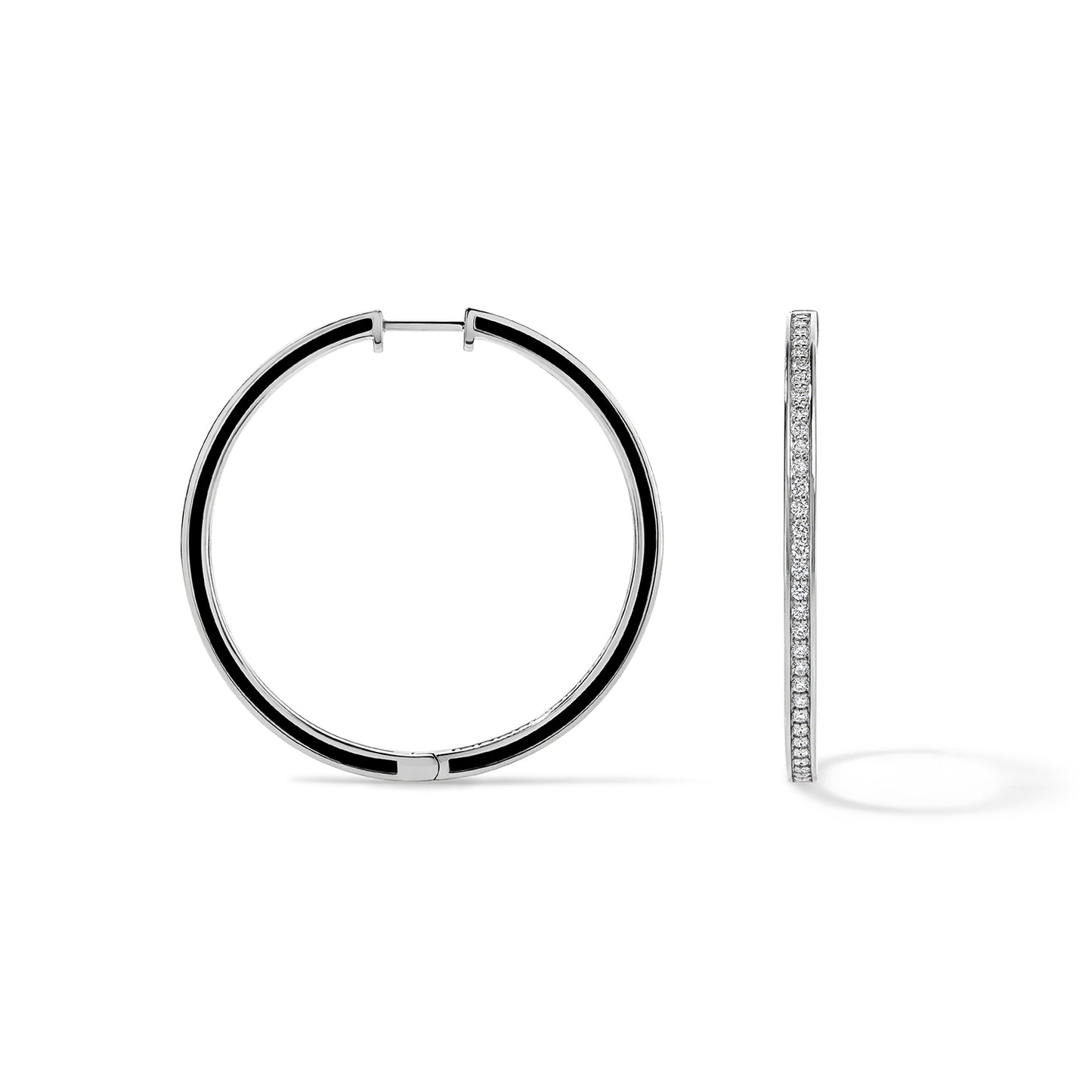 Subway Inside-Out Earrings - White Gold