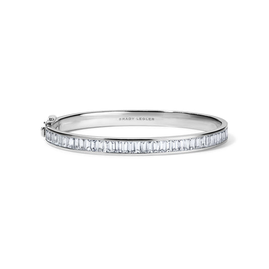 Subway Baguette Bracelet - White Gold