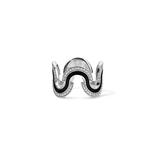 Wave Ring - White Gold