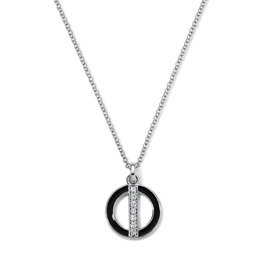 Line Pendant - White Gold