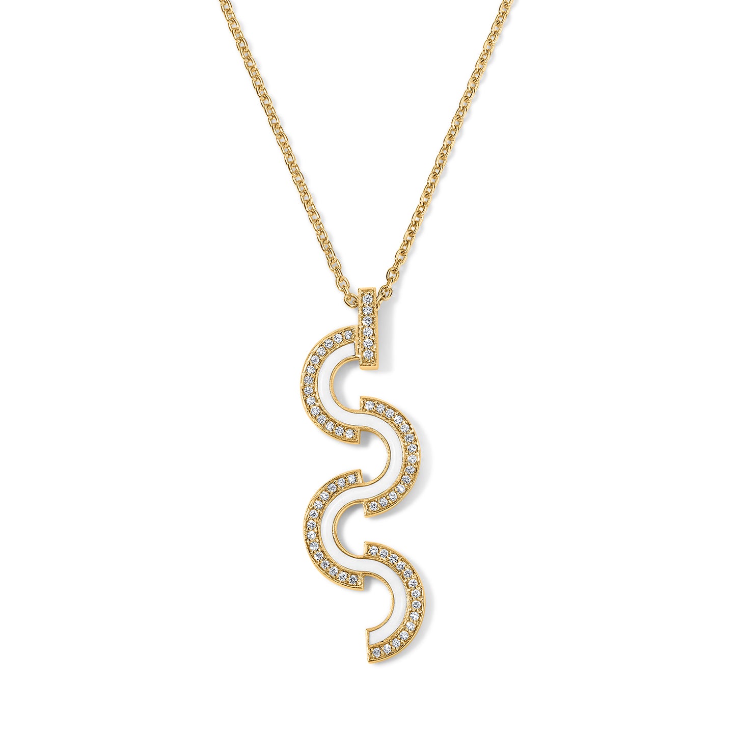 Wave Necklace - Yellow Gold