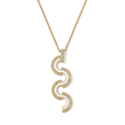 Wave Necklace - Yellow Gold