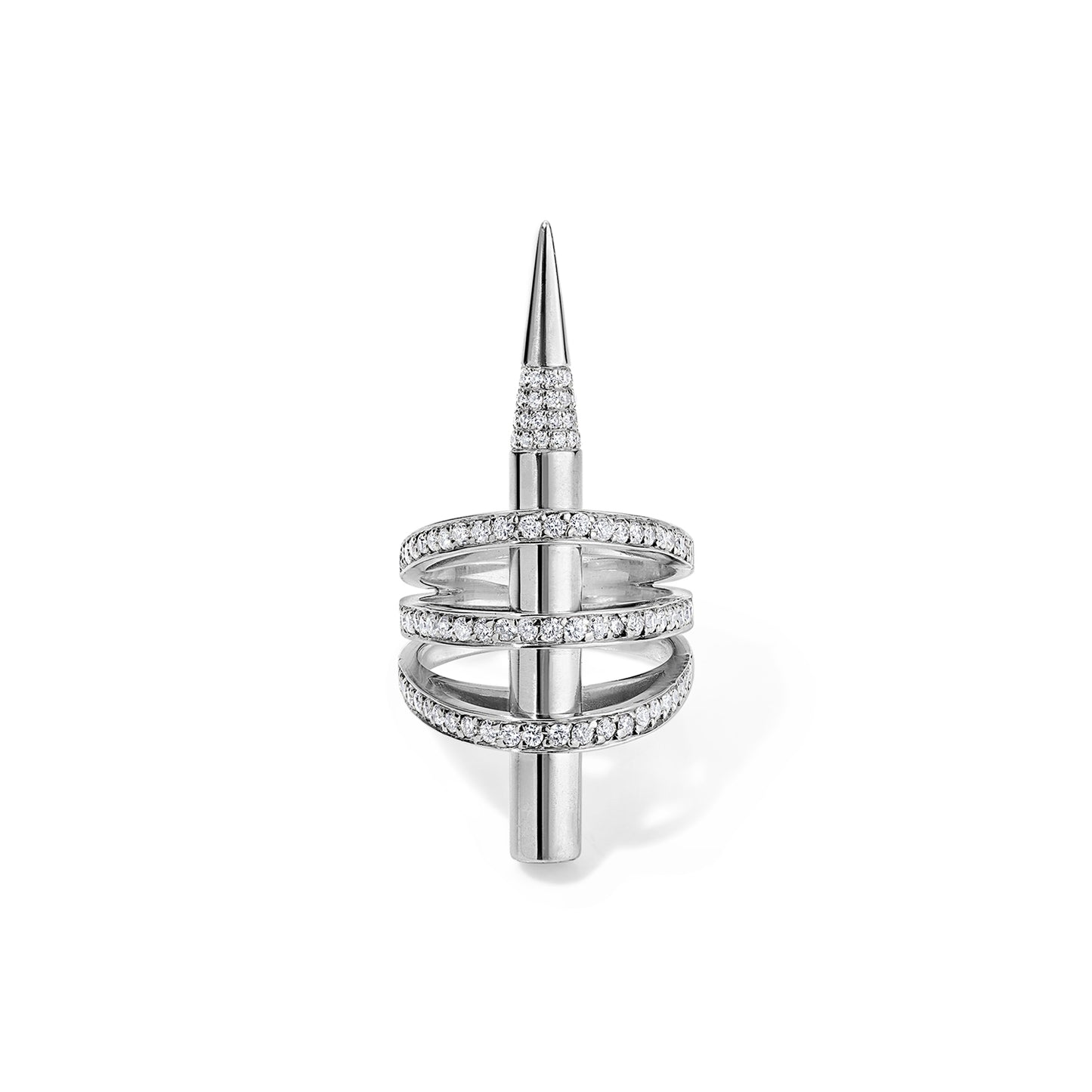 Pencil Ring - White Gold